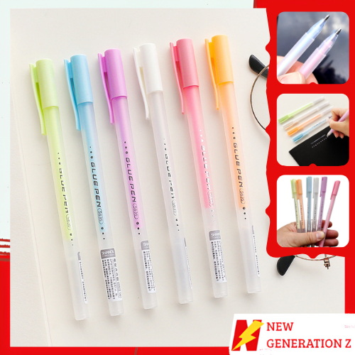 

NGZ Pulpen Lem Kertas Cepat Kering Lem Cair Anti Bocor Bentuk Pena Glue Pen Stiker Scrapbook Diy Untuk Anak-Anak