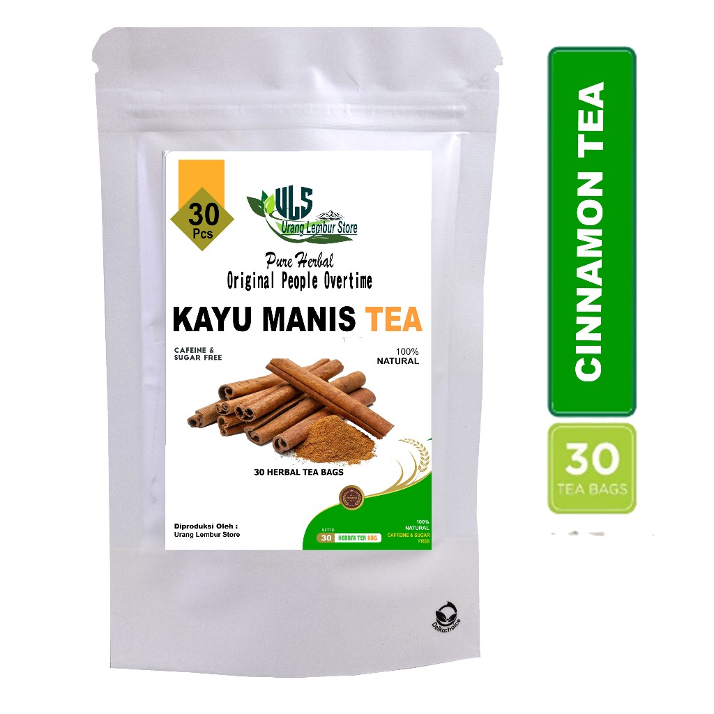 

Cinamon Tea, Teh Kayu Manis Pure 100% Organic Tanpa Campuran (30 Tea Bag)