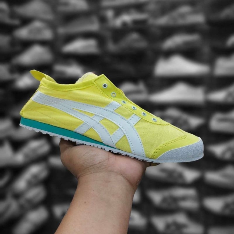 Sepatu Sneakers Onitsuka Tiger Slip On Pria Wanita Tanpa Talii