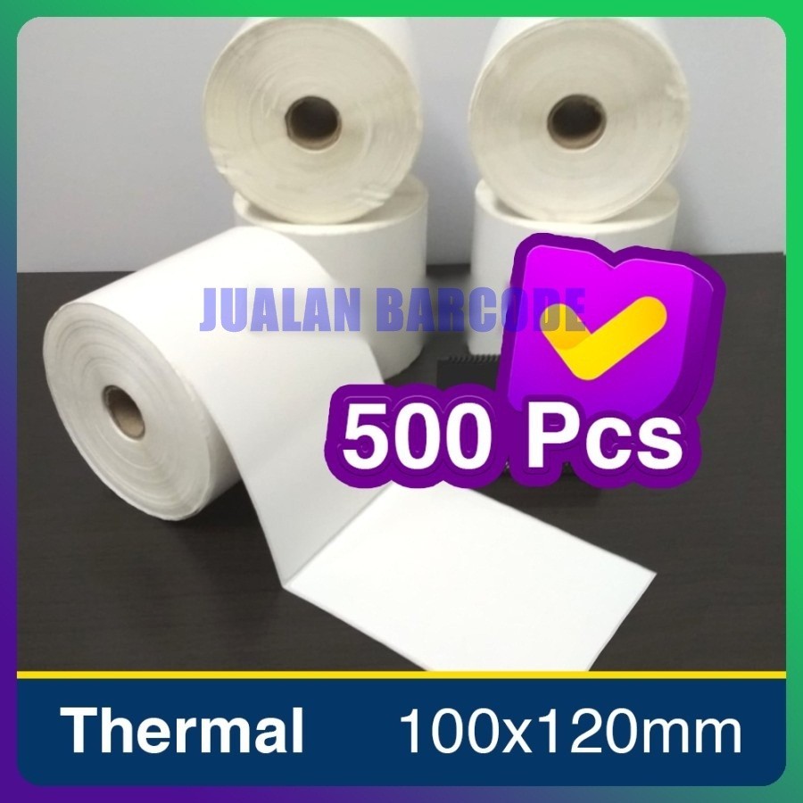 

Label Barcode Direct Thermal 100X120 | 100 X 120 Mm | 10 x 12 CM | 10cm x 12cm Isi 500 Pcs Promo