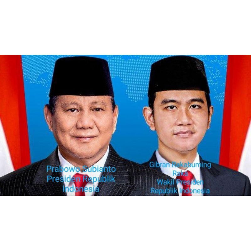 

stiker Presiden dan Wakil Presiden 2 in 1 ukuran A4 Prabowo Gibran