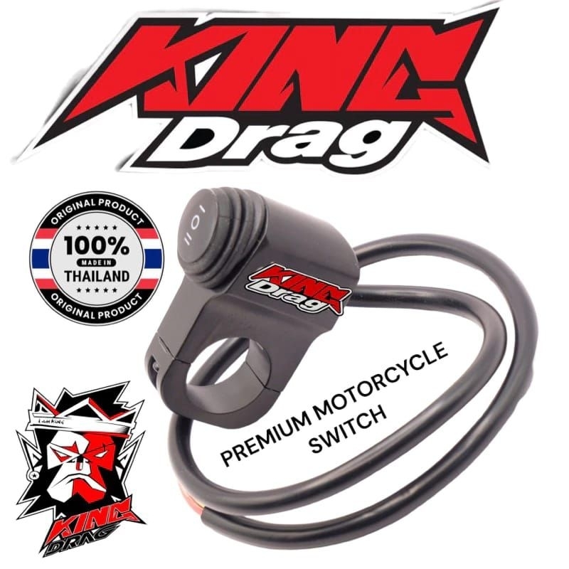 SAKLAR ON OFF THAILAND KINGDRAG KING DRAG BULAT FULL BESI PREMIUM CNC ALUMINIUM 3 TITIK MODE SWITCH 