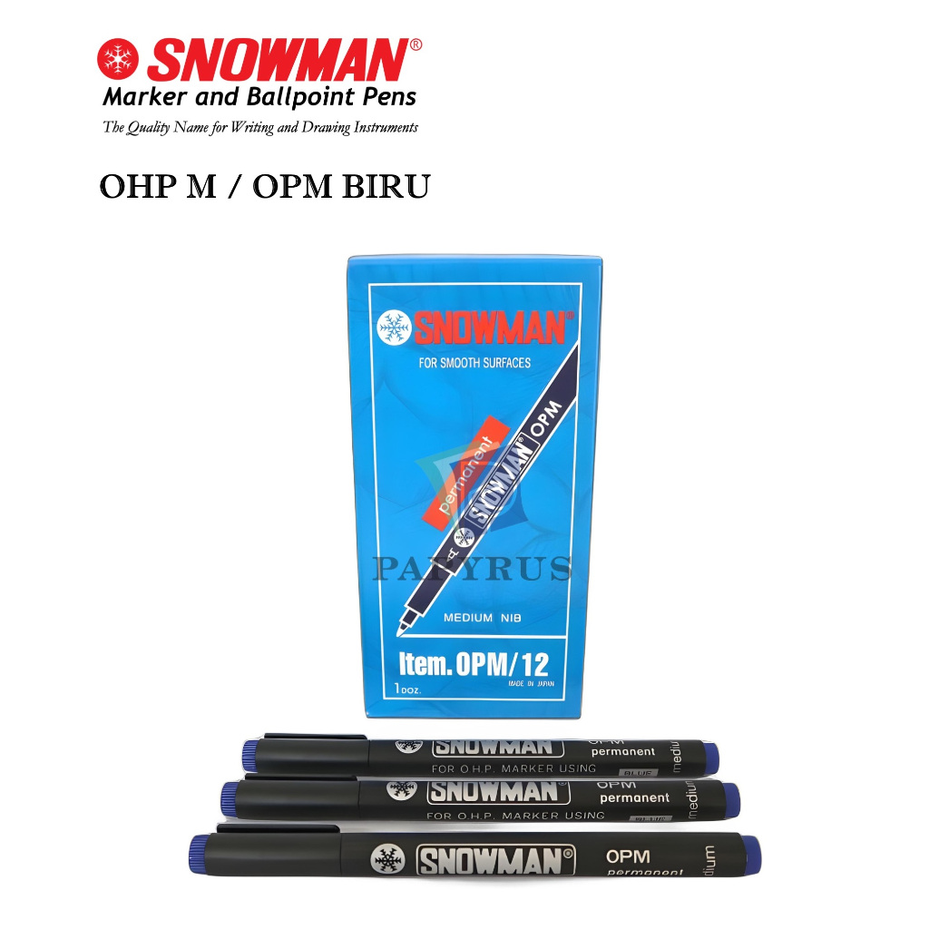 

SPIDOL OHP / MULTIMARK PERMANENT MARKER / OPM / OHP SNOWMAN M MEDIUM BIRU