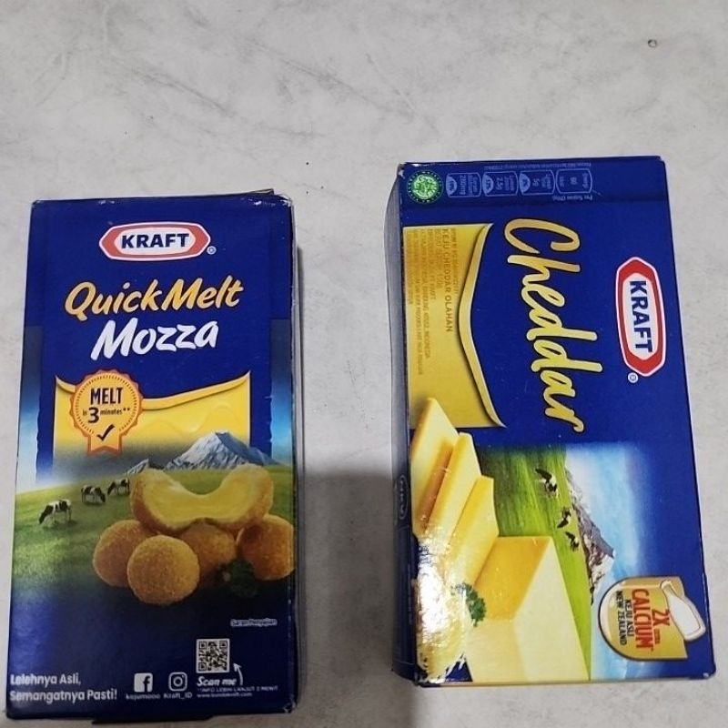 

Kraft Keju Cheddar Quick Melt Mozza 150gr