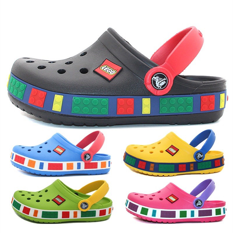 [READY STOCK] SANDALS LEGO CLOG KIDS (Free Jibbitz)