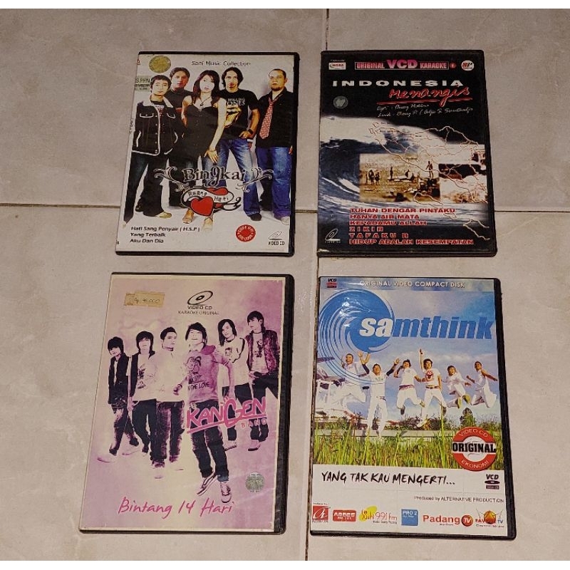 vcd original BINGKAI / INDONESIA MENANGIS / KANGEN BAND / SAMTHINK