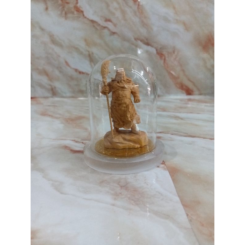 patung dewa kwan kong/ kwan kung- kayu - 7cm