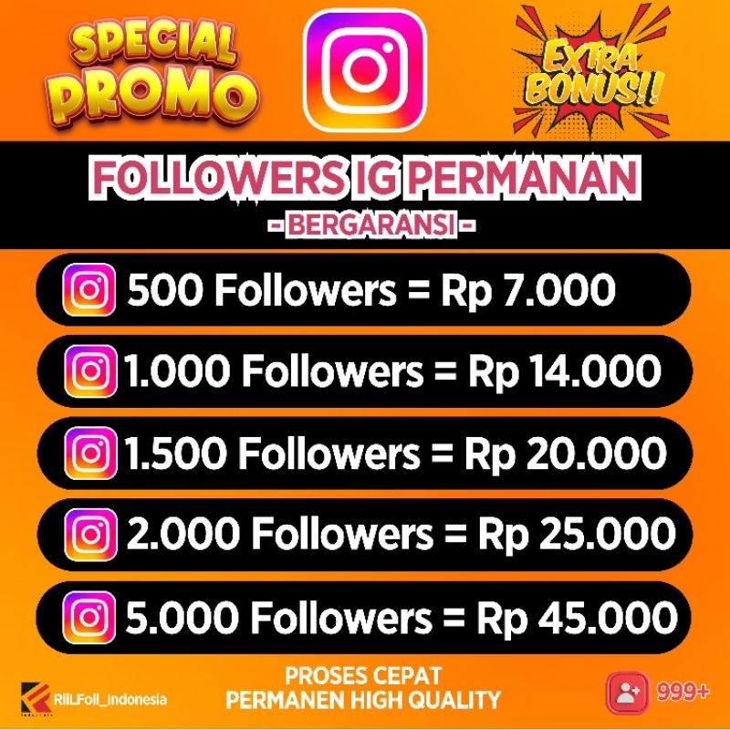 Instagram Followers [ Bergaransi ]