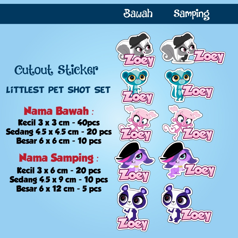 

sticker nama cutout littlest pet shop