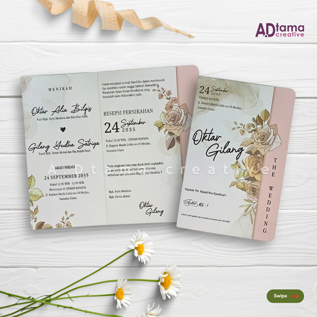 Undangan RS01 | Undangan walimatul ursy pernikahan | Undangan Nikah | Surat Undangan | Undangan Pern