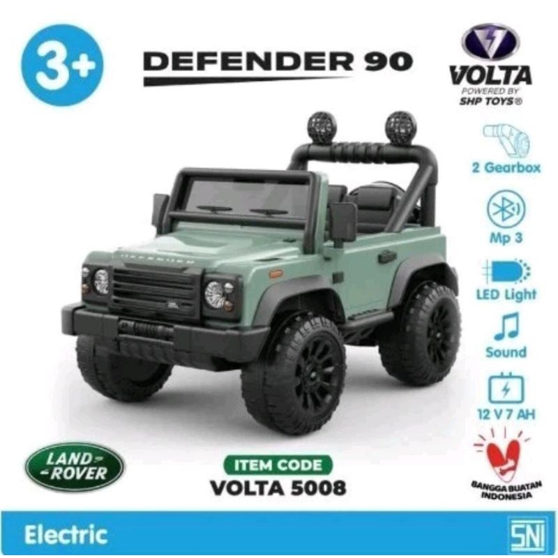 Land Rover Defender 90 Volta Toys by SHP (Volta 5008) Mobil Mainan Aki Remote Control