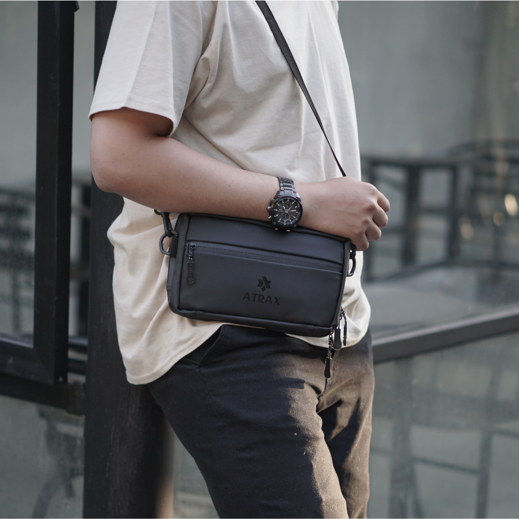 Tas Handbag Clutch Bag Pria Tas Selempang Bahu Sling Bag Premium Waterproof Hand Bag HP Mika