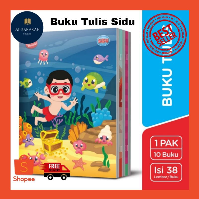 

1 Pak (10 Buku) !!! Buku Tulis SIDU 38 Lembar ( Sinar Dunia)