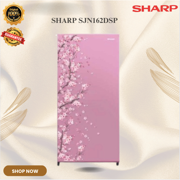 SHARP KULKAS 1 PINTU SJN162DSP 128L/SJN-162DSP/SJN 162DSP/KULKAS LOW WATT MURAH ORIGINAL BERGARANSI