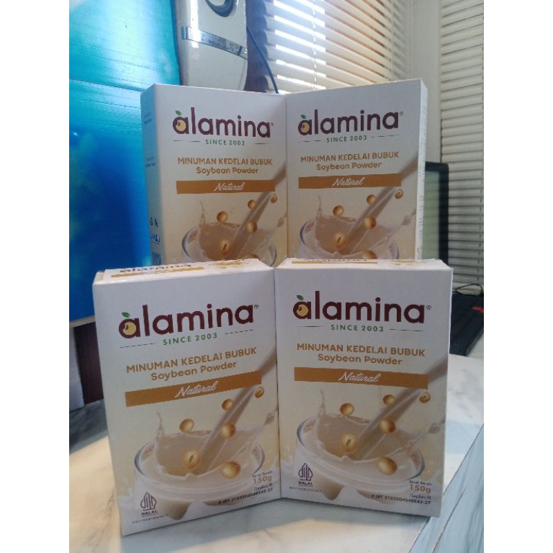 Susu kedelai alamina 150gr Natural, susu bubuk murah viral ko