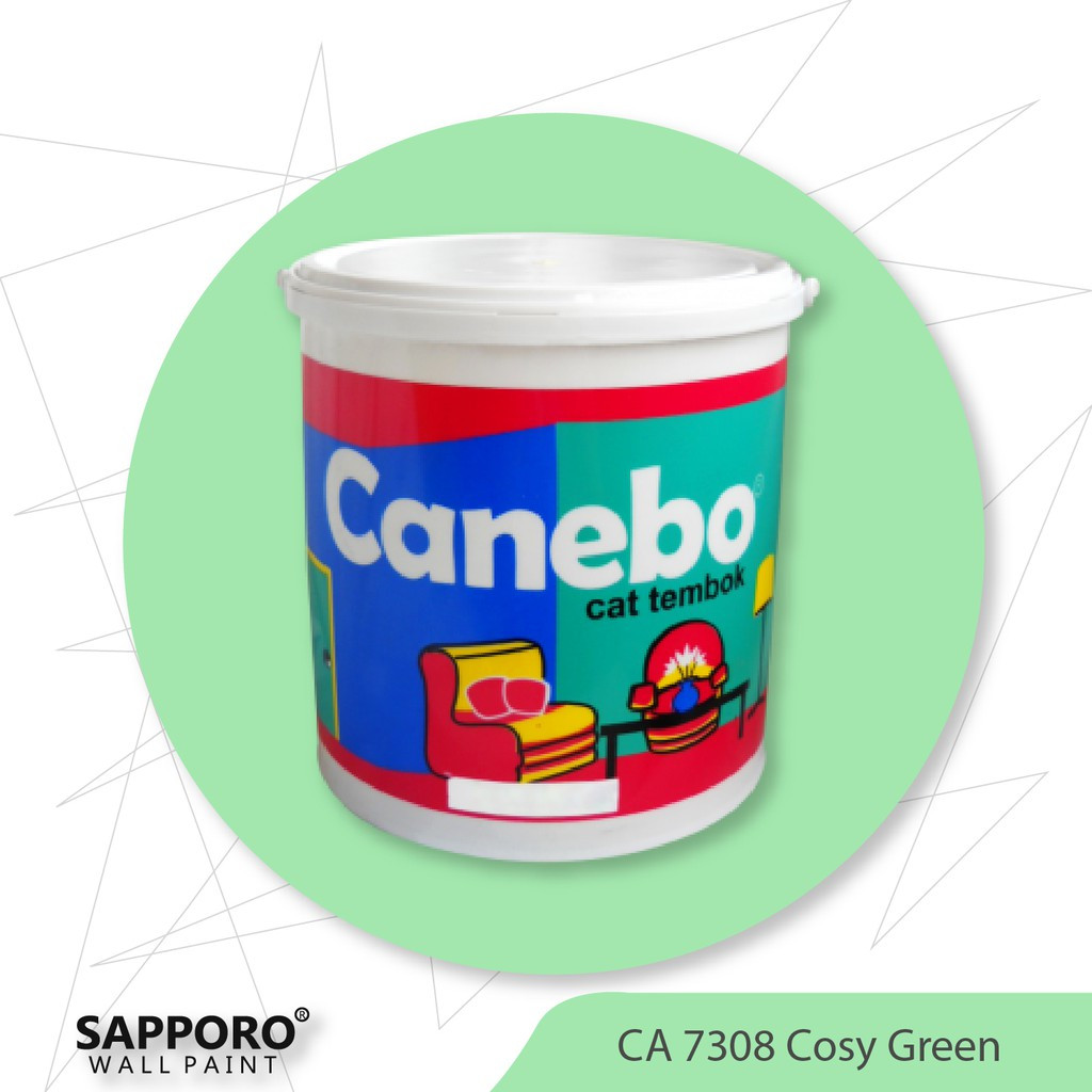 Cat Tembok Canebo Cosy Green 5KG Cat Tembok Terbaik Termurah
