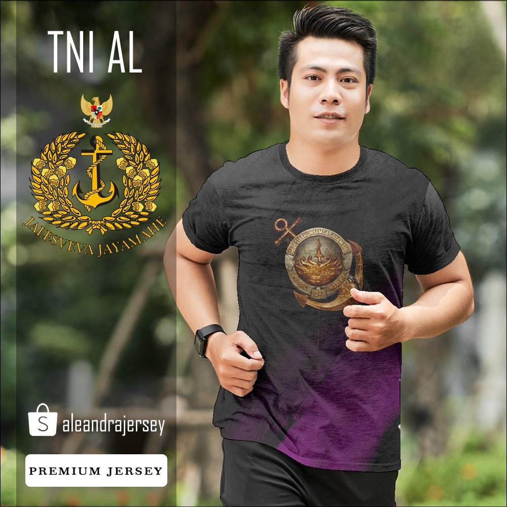 Baju Kaos Jersey TNI AL 125 FullPrint Printing Custom Premium