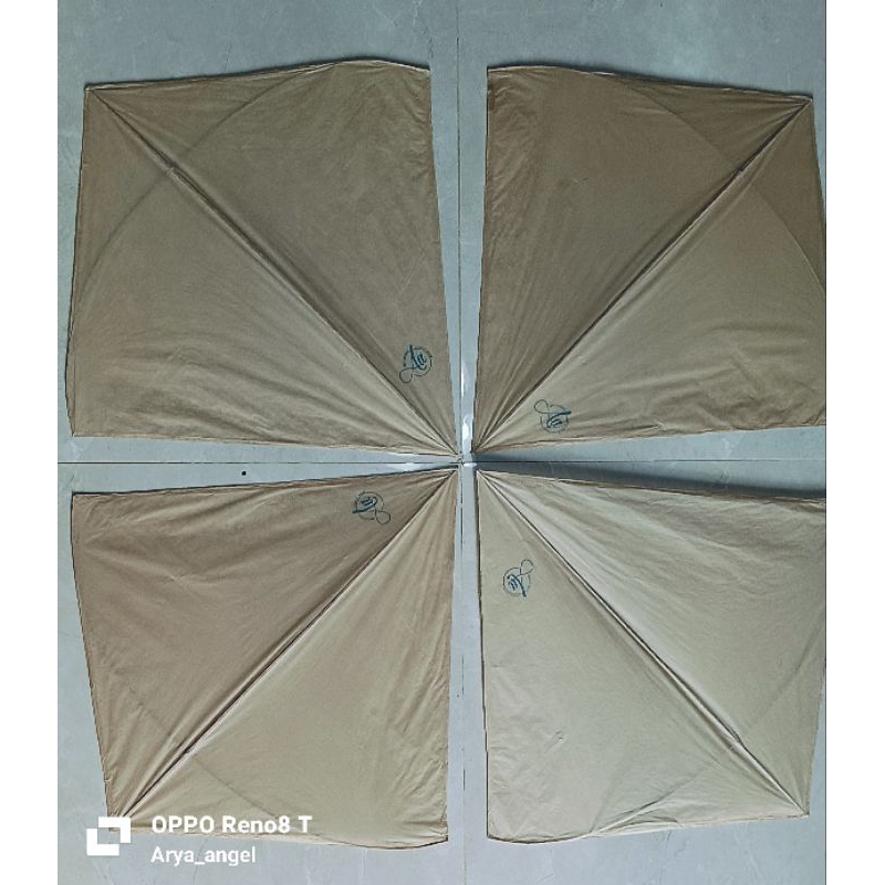 Layangan semi super polos coklat