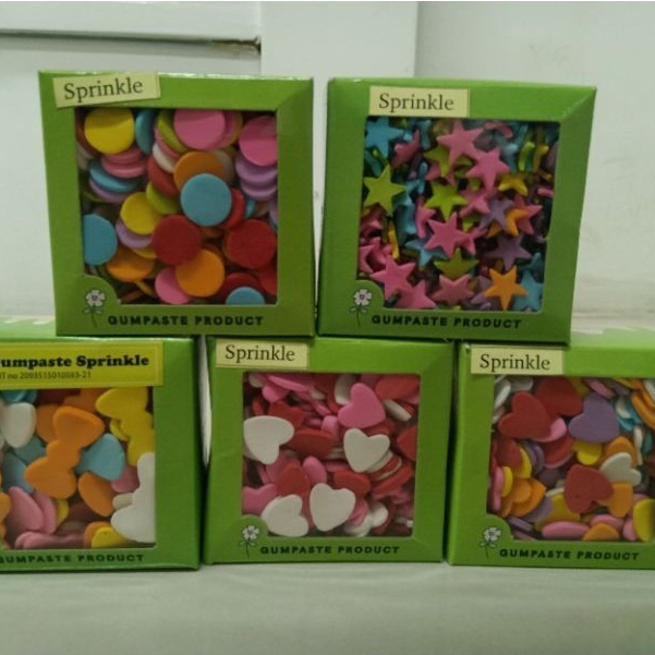 

Gumpaste Hiasan Kue 1 Kotak Aneka Warna dan Bentuk