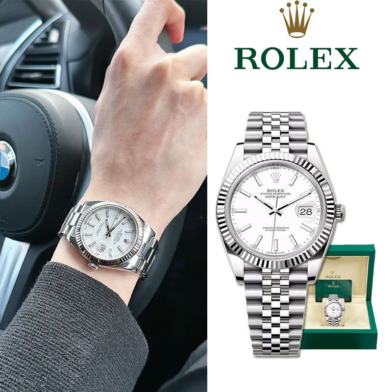 【Rolex】100% original rolex watch Datejust 41mm jam tangan m126334-0010 Ready Stock Automatic 18K Gol