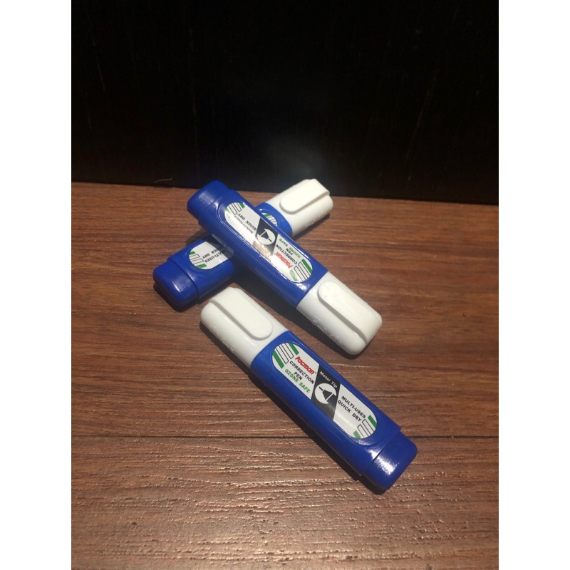 

3pcs Tipe ex Pacman Biru tipe x cair correction pen