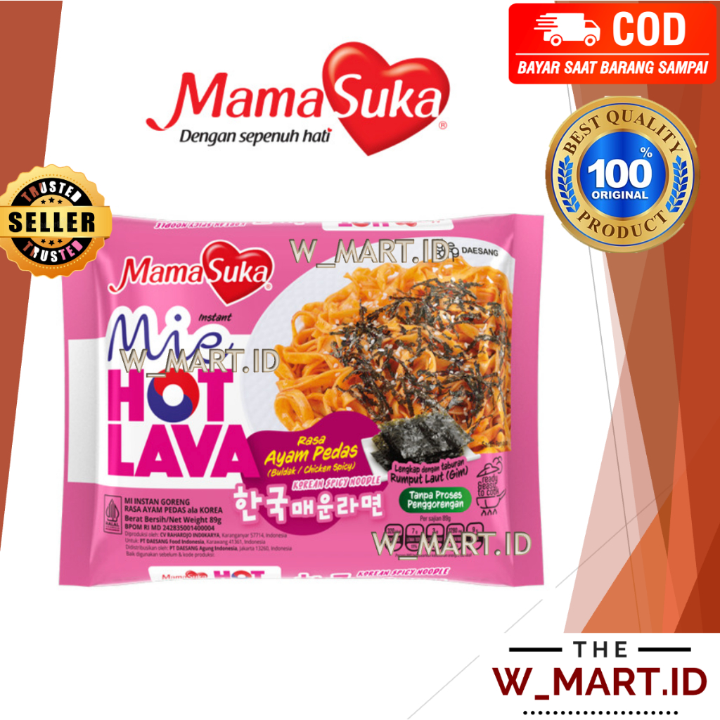 

MAMASUKA Mama Suka MIE RAMEN HOT LAVA AYAM PEDAS RAMYON MIE KOREA 89 GR