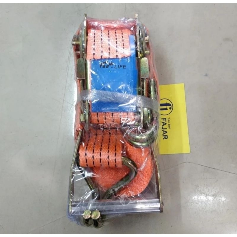 Tali pengikat barang ratchet tie down 2 x 12 M Cargo lashing kotrek tali rachet rechet mobil truk