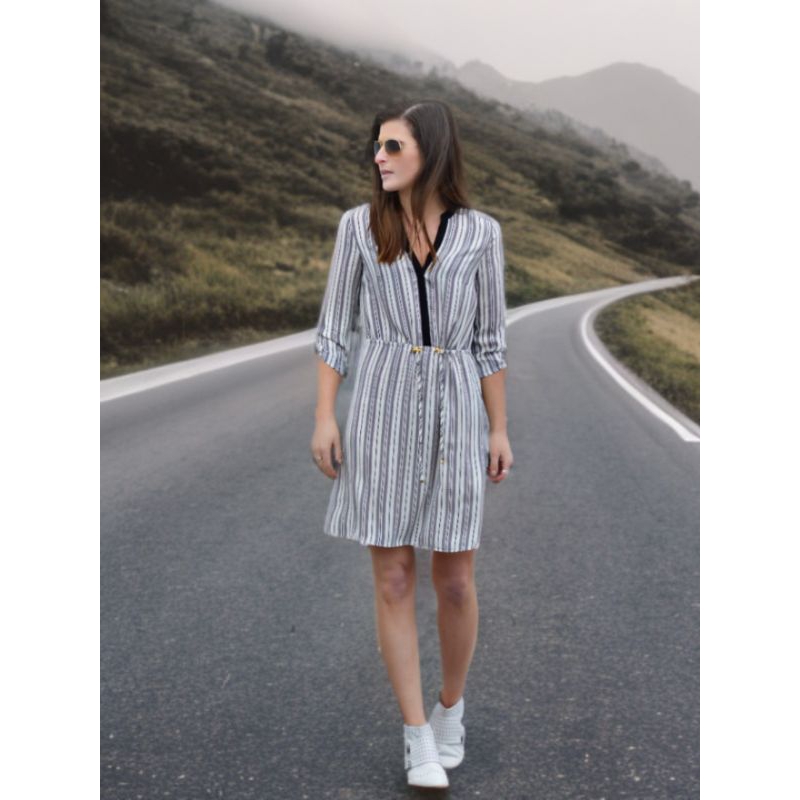 H&M Women's V Neck Shirt Dress