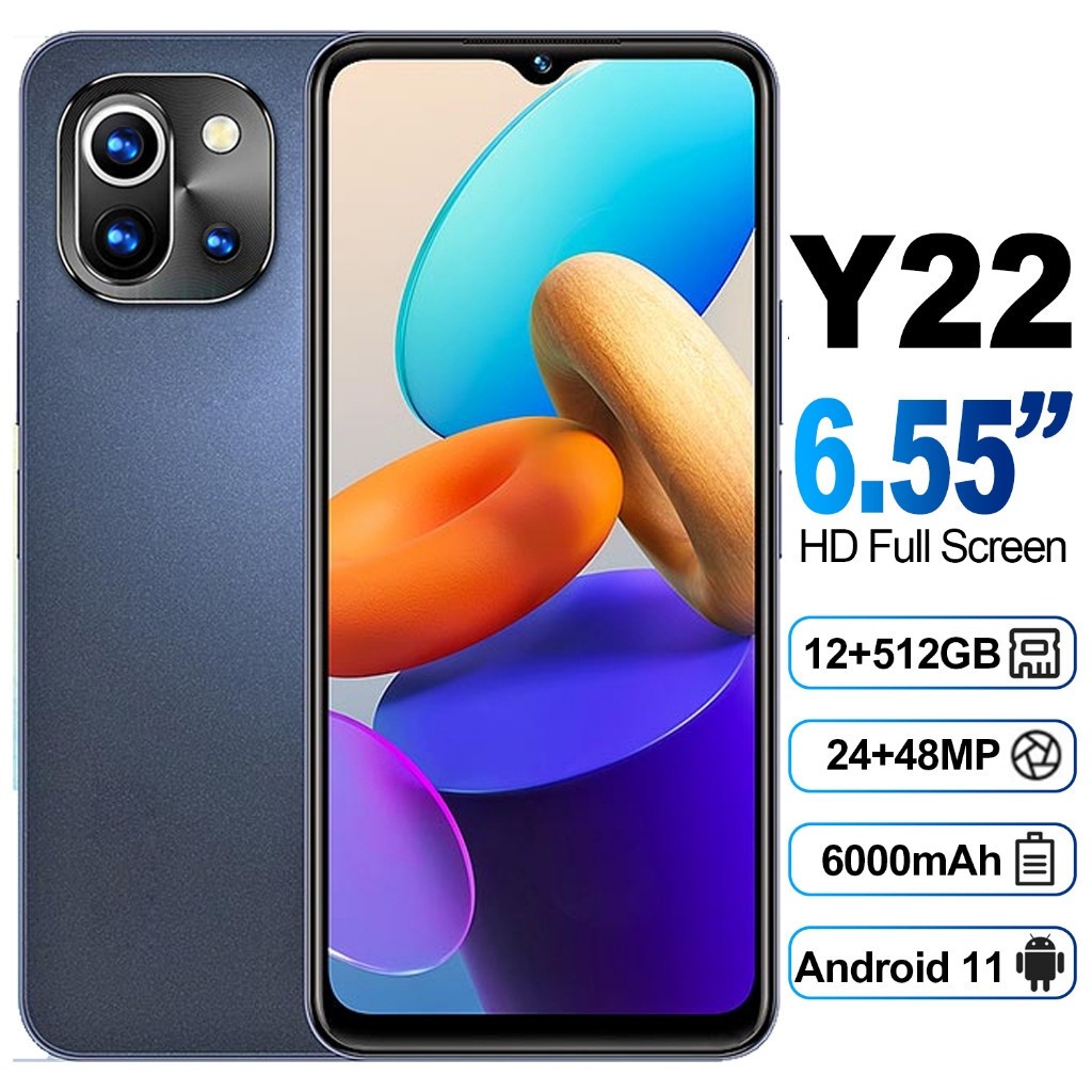 Hp VIVO Y22 RAM BESAR 12 256GB Handphone Android 24+32MP FHD KAMERA Smartphone