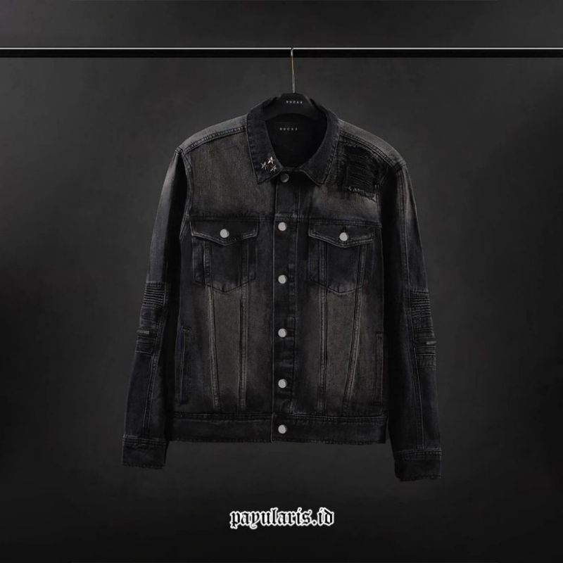 RUCAS JADE BLACK BIKER DENIM JACKET