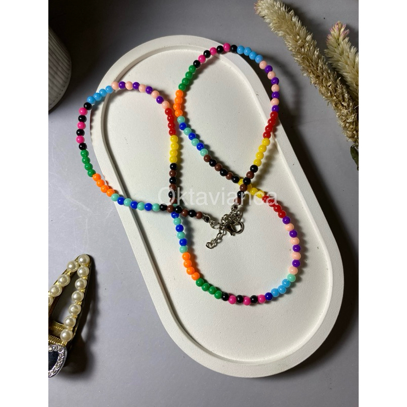 BOHEMIAN COLORFUL  / NECKLACE / KALUNG KOREA / KALUNG WANITA / KALUNG AESTHETIC / KALUNG LUCU / KALU