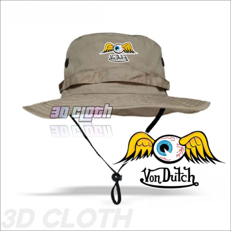 Topi Rimba VonDutch - Topi Gunung Outdoor Fashion Adventure Hiking Hat - Topi Camping Pria Wanita Ca
