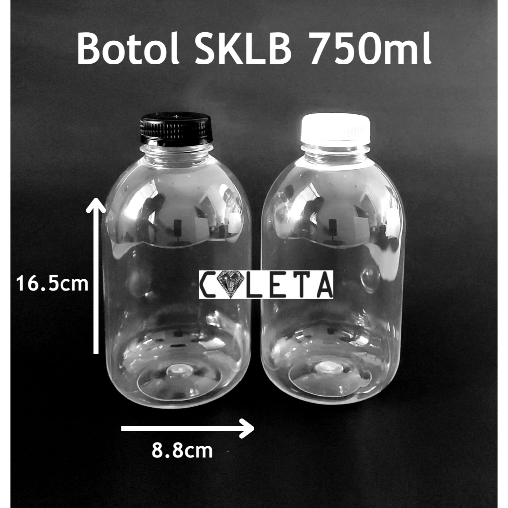 Minimal Order 8pc Botol GENDUT 750ml botol plastik sirup kopi unik lucu boba SKLB 750ml / Botol Kema