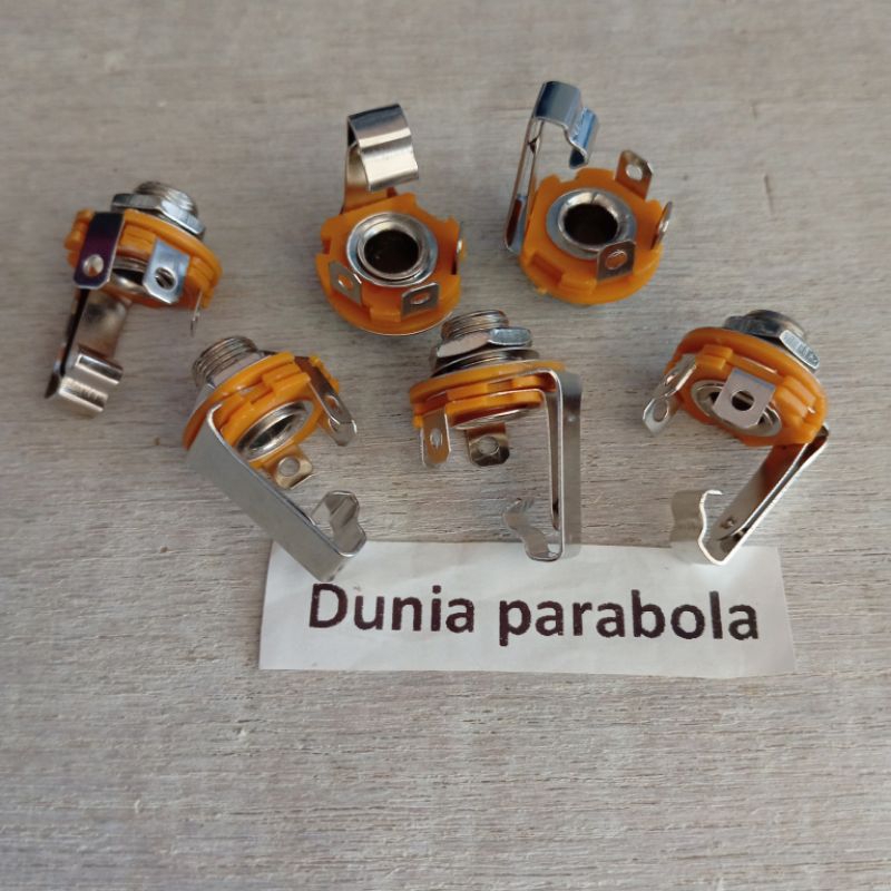 Socket Mic Mono Female 3 pin soket akai mono besi microphone input