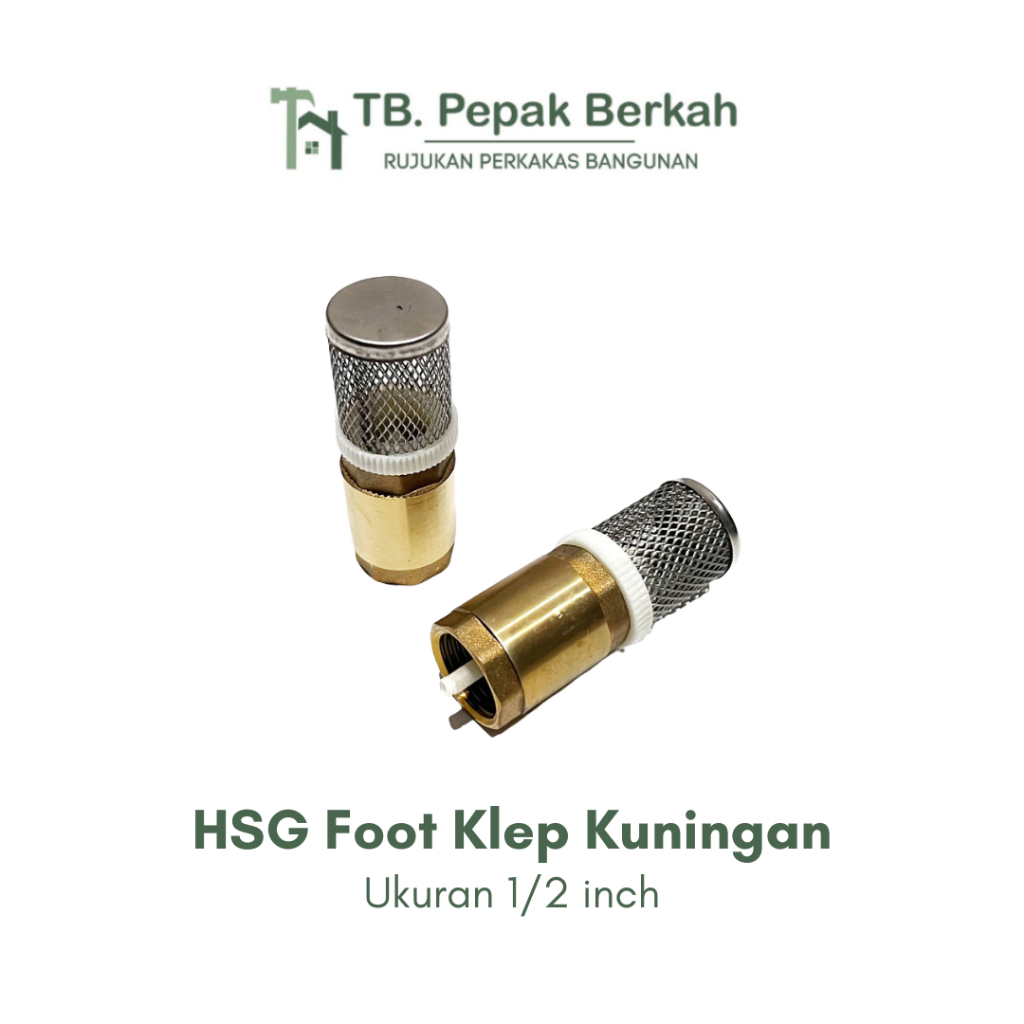 Foot Klep / Tosen Klep KUNINGAN 1/2" Inch / Saringan Pipa Pompa Air