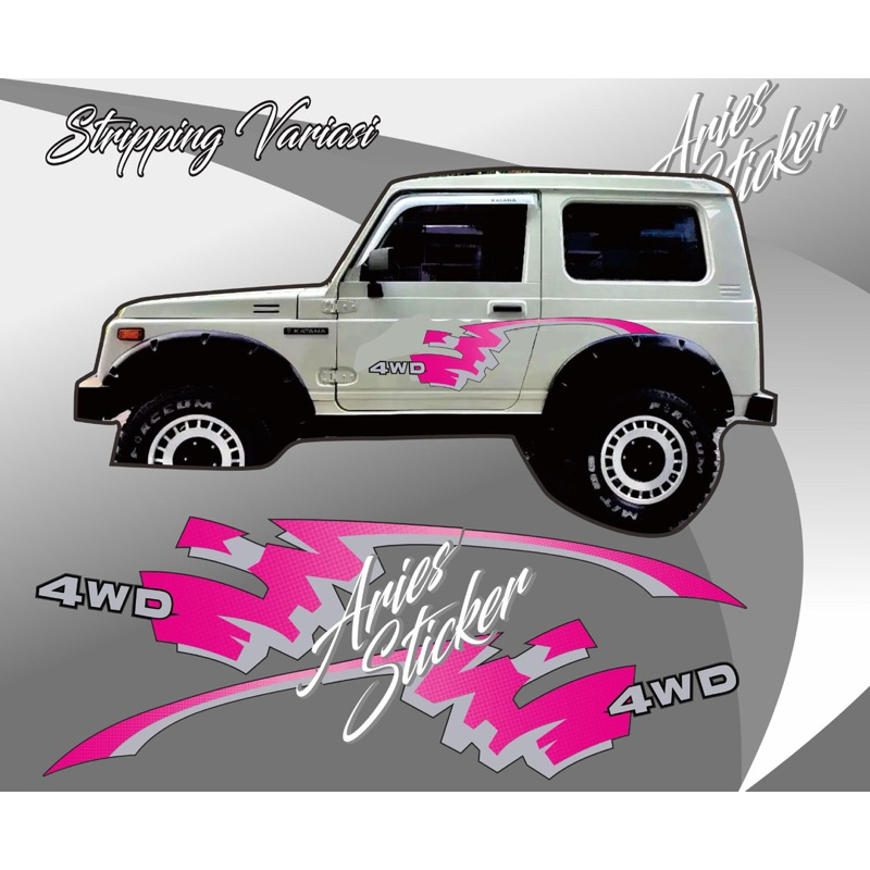striping stiker suzuki katana jimny 4wd