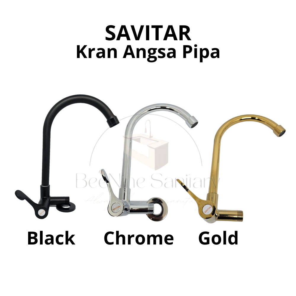 SAVITAR Kran Angsa Pipa SAVITAR/ Keran Angsa dinding/ Keran Cuci Piring Dapur/ kran dinding cuci pir