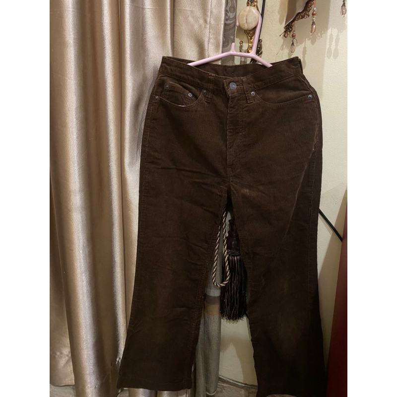 brown vintage corduroy pants - celana panjang coklat (preloved)
