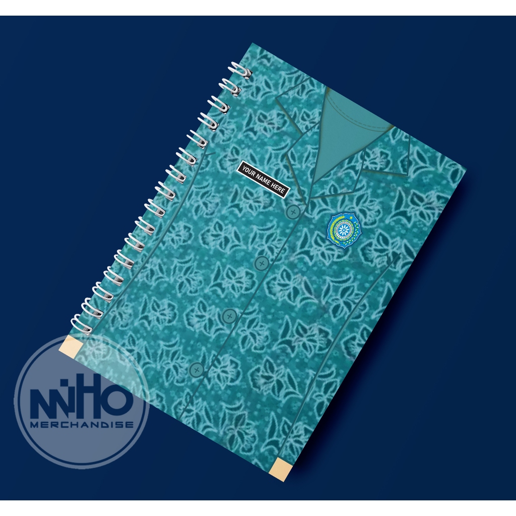 

Notebook Buku Custom Seragam PKK / Kertas HVS / Hardcover / 60 lembar / Bergaris