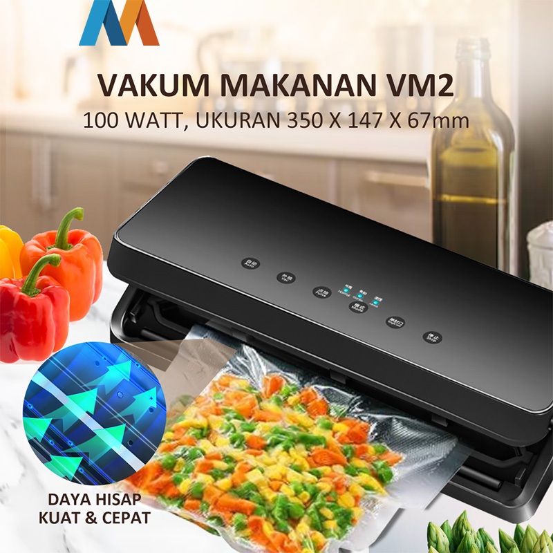 Mukava Portable Food Vacuum Sealer - VM2 Vakum Makanan Portable Untuk Makanan Basah dan Kering VM2