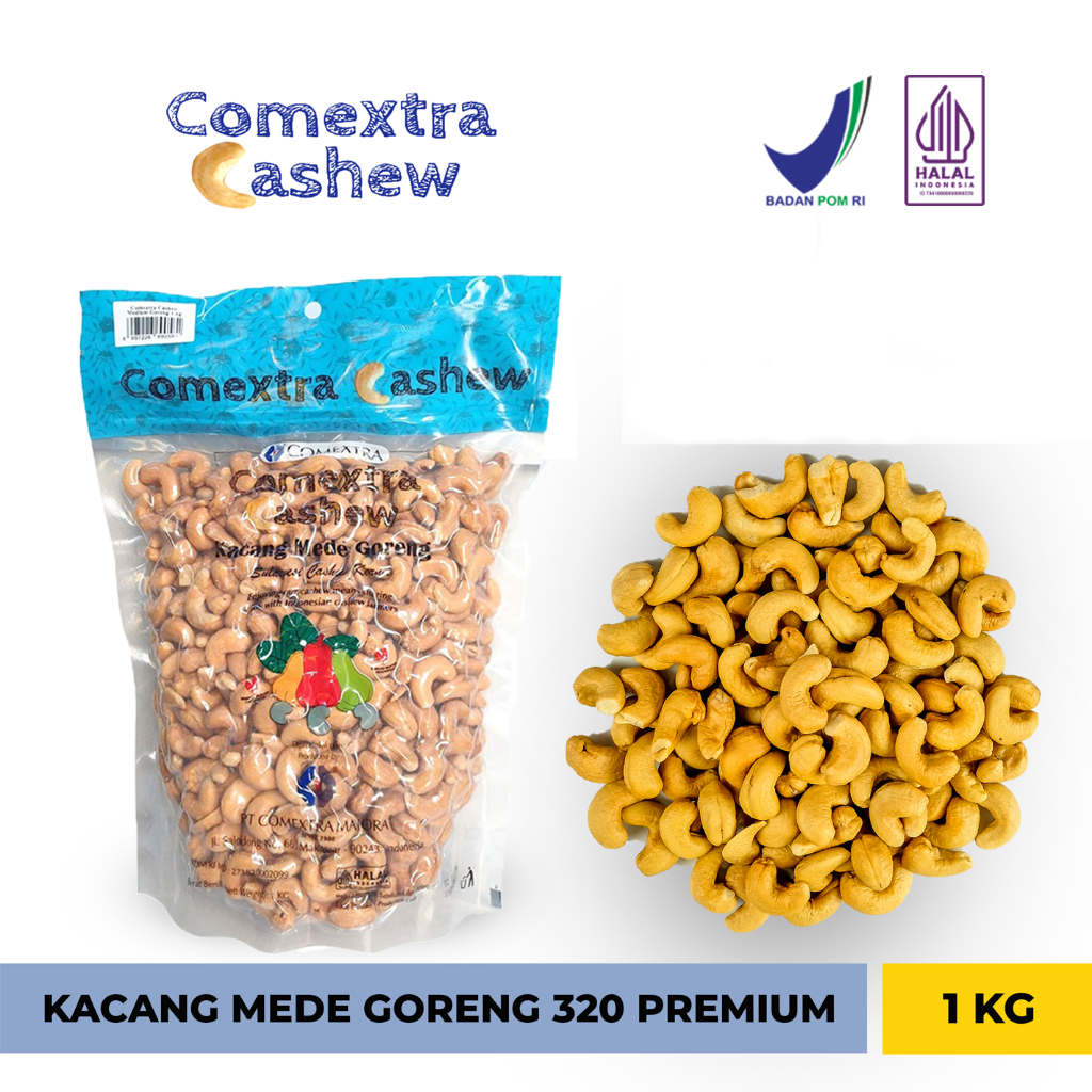 

Kacang Mede Comextra Goreng Utuh 320 Premium 1 Kg - Sulawesi Cashew Kernel Kacang Mete