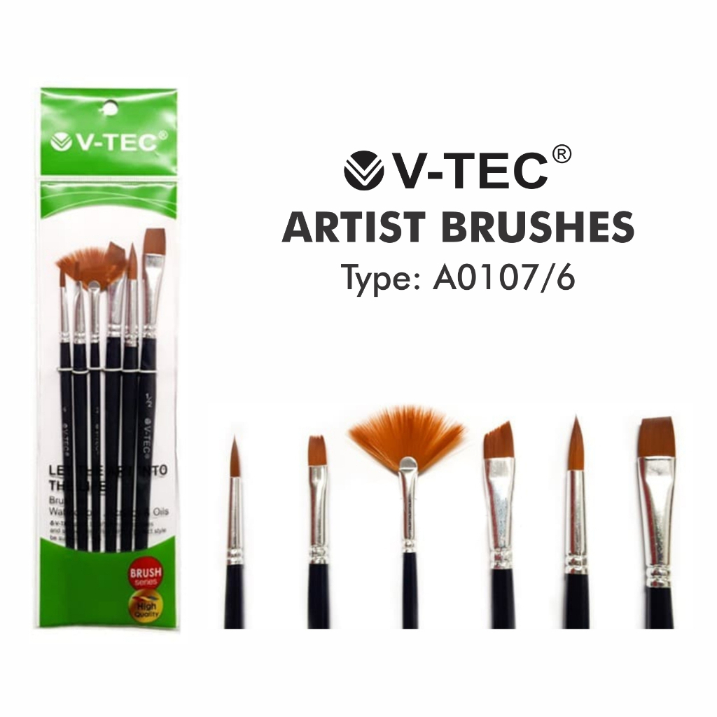 

V-TEC KUAS LUKIS ARTIS BRUSHES TYPE : A0107/6