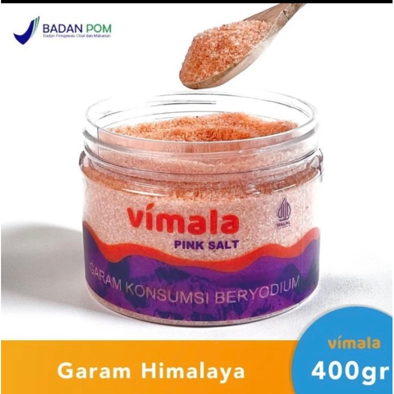 

Vimala Himalayan Salt 400g GARAM BERYODIUM / Garam Himalaya Himalayan salt, Garam Himalayan Pink Salt, Garam Premium