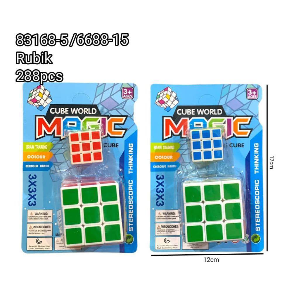 (6688-15)MAGIC CUBE - MAINAN RUBIK MAGIC 3x3 BASE WHITE