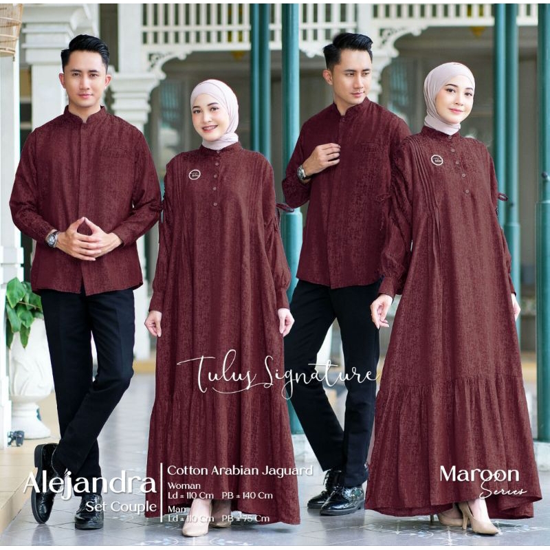 Alejandra Set Couple | Set Couple Lebaran 2024 | Baju dan Gamis Couple Lebaran