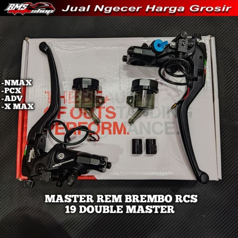 MASTER REM BREMBO RCS 19 DOUBLE MASTER NMAX, PCX, ADV, XMAX BLACK