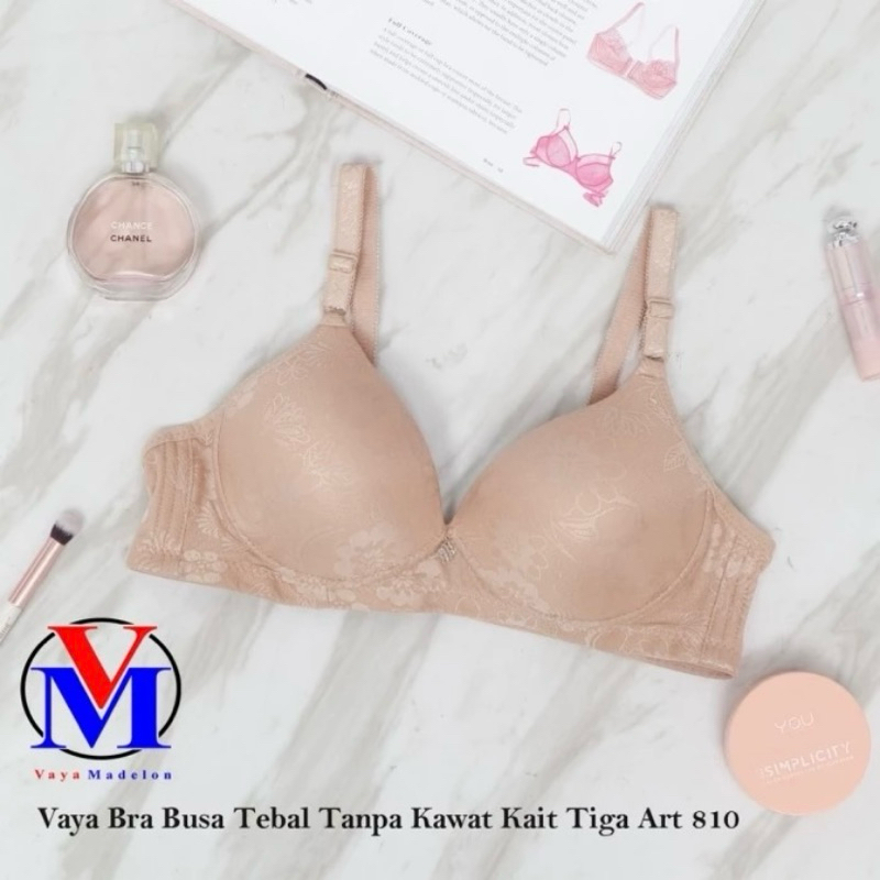 Bra Vaya Busa Tebal Cup B Tanpa kawat kait 3/ Bra tebal tanpa kawat/ pakaian dalam
