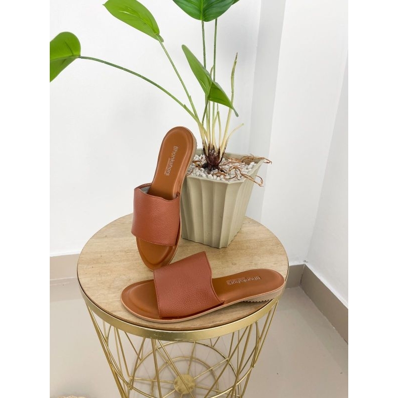 SANDAL WANITA KULIT BHONKSHORS JUCUNG FLAT