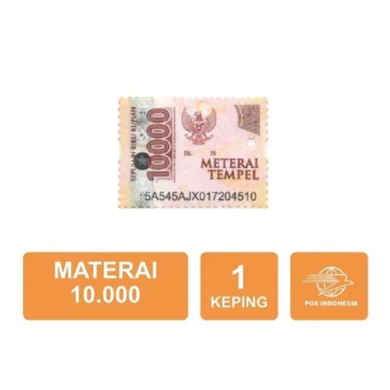 Materai 10000 Baru 100%