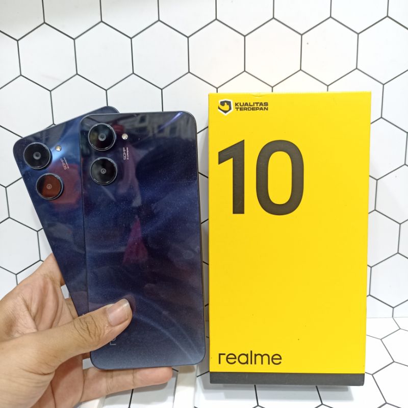 Realme 10 RAM 8/256 + 8/128 HP Second Seken Bekas Fullset